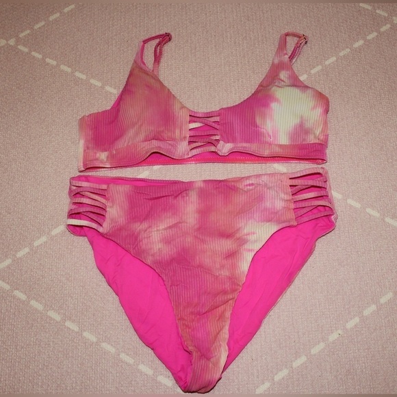 TiniBikini Other - TiniBikini Swimwear 2 Piece Pink Ombré Bathing Suit Large